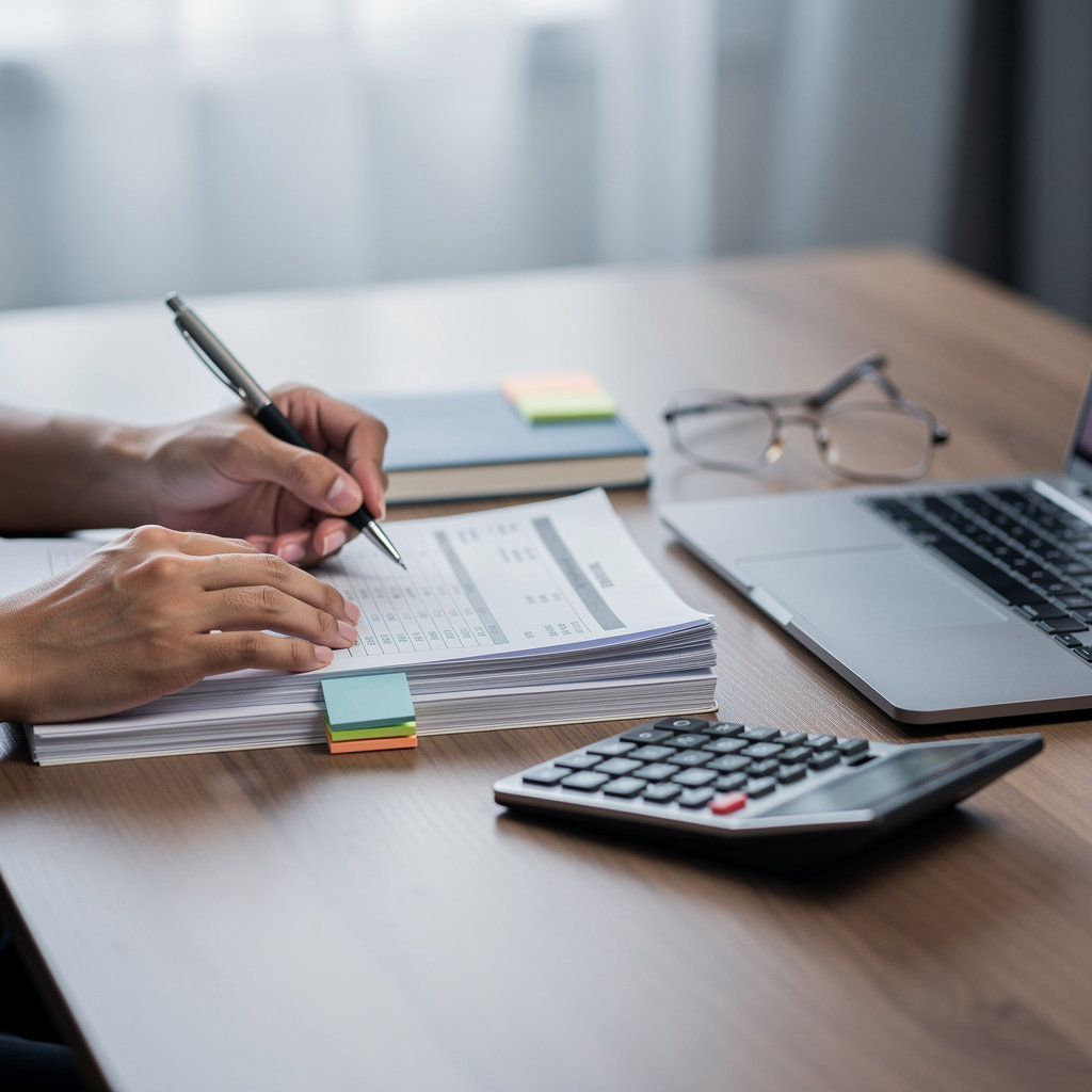 Martin Smith Accounting professional bookkeeper organizing financial records for small business clients in Greenville, SC